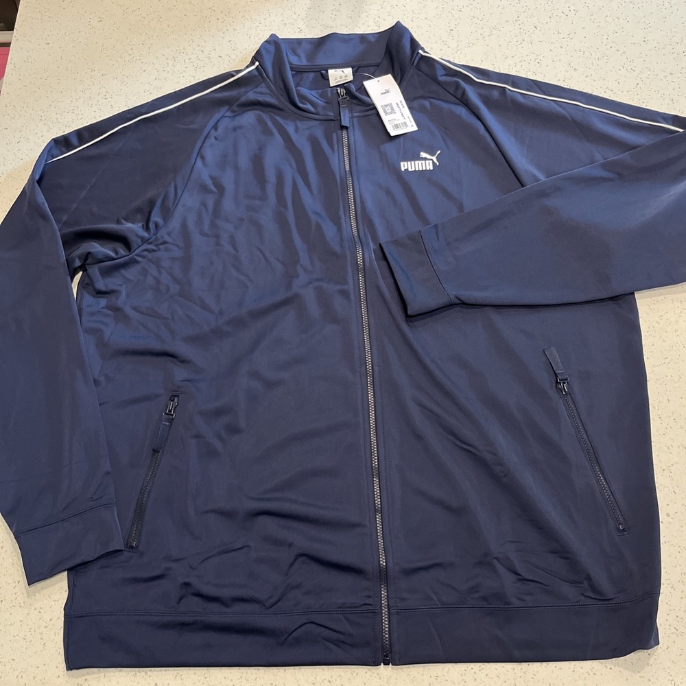PUMA Men's Piped Tricot FZ Jacket - Size: 3XLT Tall NWT‎
